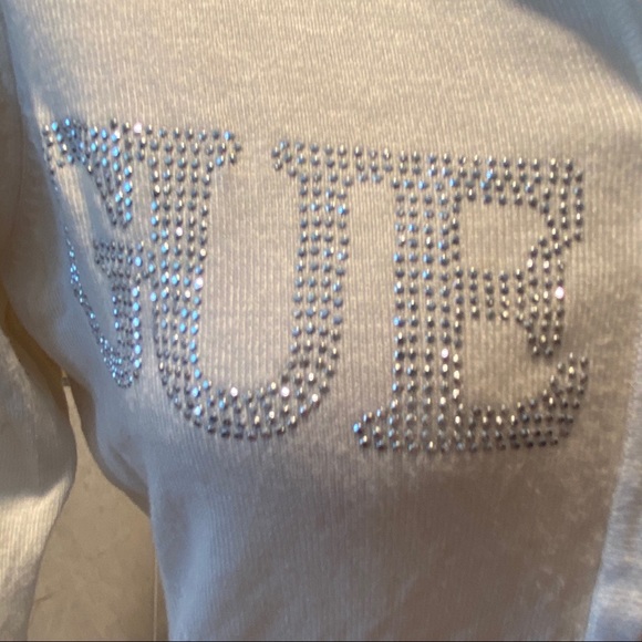 Guess Women’s White & Gray Zip Knit Hooded Sweater - Picture 5 of 10